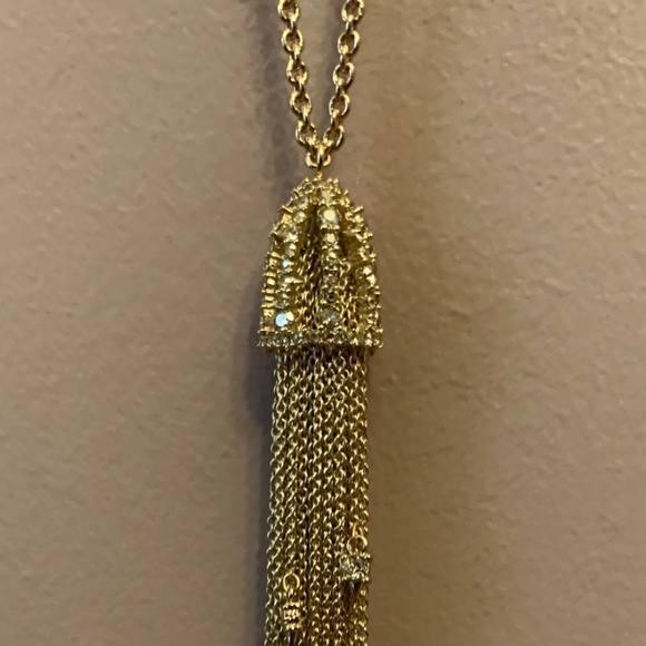 NEW! Alexis Bittar Gold Cascading Tassel Necklace - Picture 3 of 4